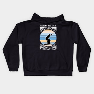 surfboard hobby slogan saying Kids Hoodie